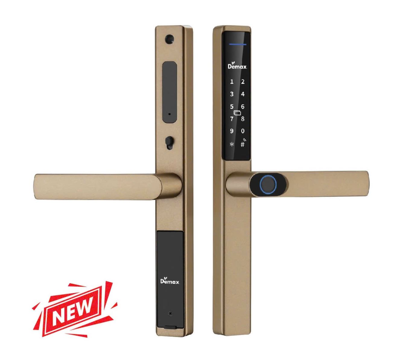 Khóa Thông Minh Cửa Nhôm Demax EL699 LUX CG - Mở Vân Tay, WiFi, Chống Nước