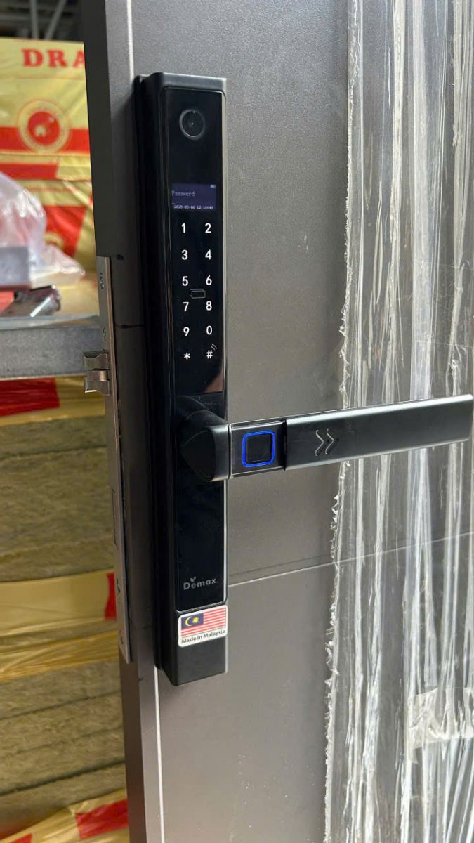 Khóa Thông Minh Cửa Nhôm Demax EL689 BN - Camera Giám Sát, Chống Nước