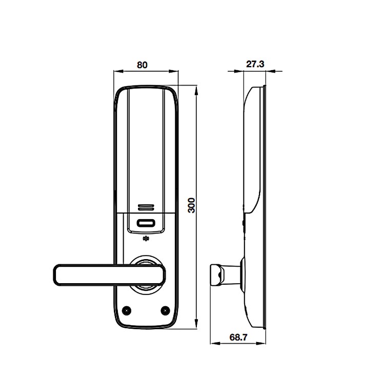 Khóa điện tử EL7800 PLUS Hafele 912.20.569