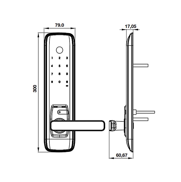 Khóa điện tử EL7800 PLUS Hafele 912.20.569