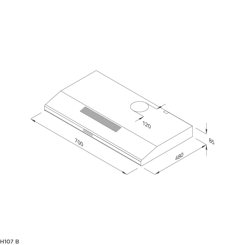 Máy hút khử mùi classic Malloca H107B