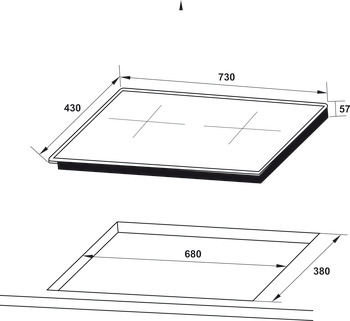 Bếp từ âm 2 vùng nấu HC-I3732A Hafele 536.61.736