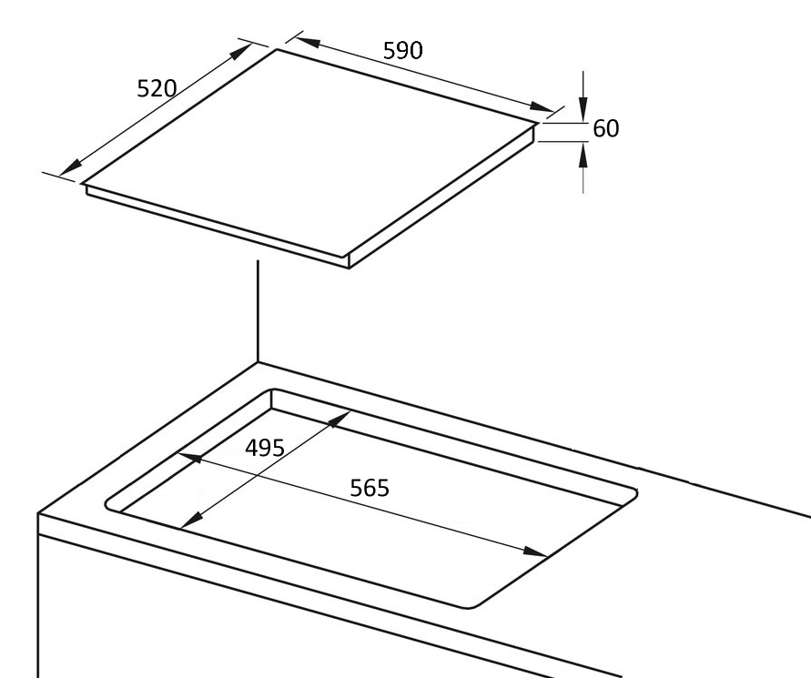 Bếp từ 3 vùng nấu HC-I6037B Hafele 536.61.801