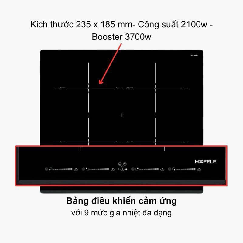 Bếp từ 4 vùng nấu HC-IF60D Hafele 536.01.911