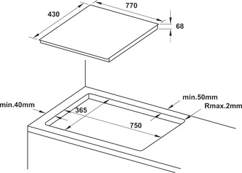 Bếp từ 3 vùng nấu HC-IF77D Hafele 536.61.665