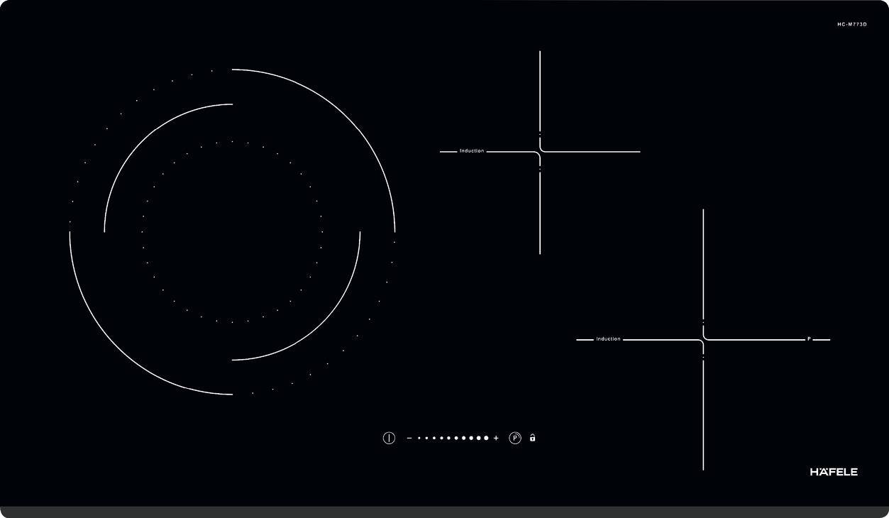 Bếp từ kết hợp điện HC-M773D Hafele 536.61.705