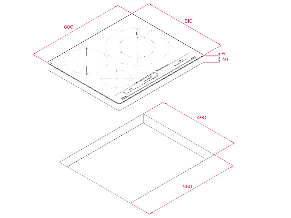 Bếp 3 từ Teka IZC 63630 BK MST