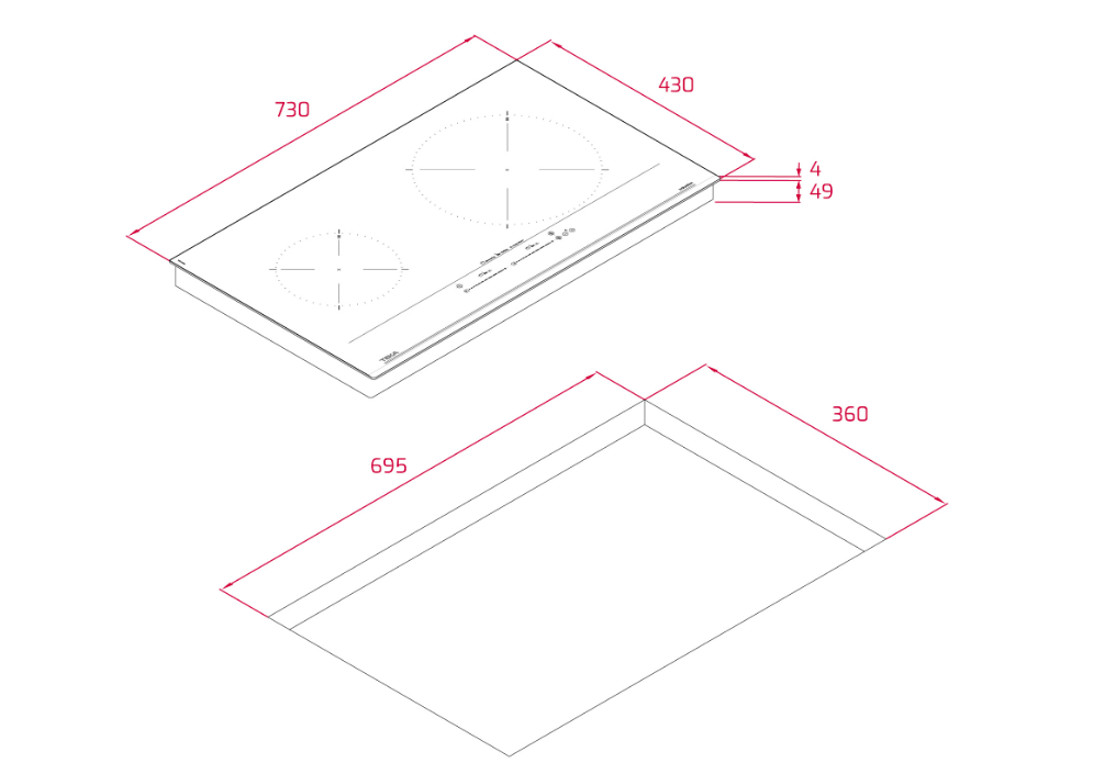 Bếp từ đôi Teka IZC 72310 MSP BK