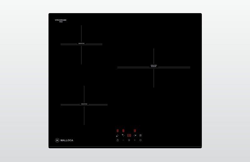 Bếp kính âm 3 từ Malloca MH-5903 IN