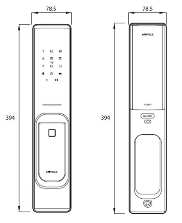 Khóa điện tử PP8100 Hafele 912.20.261