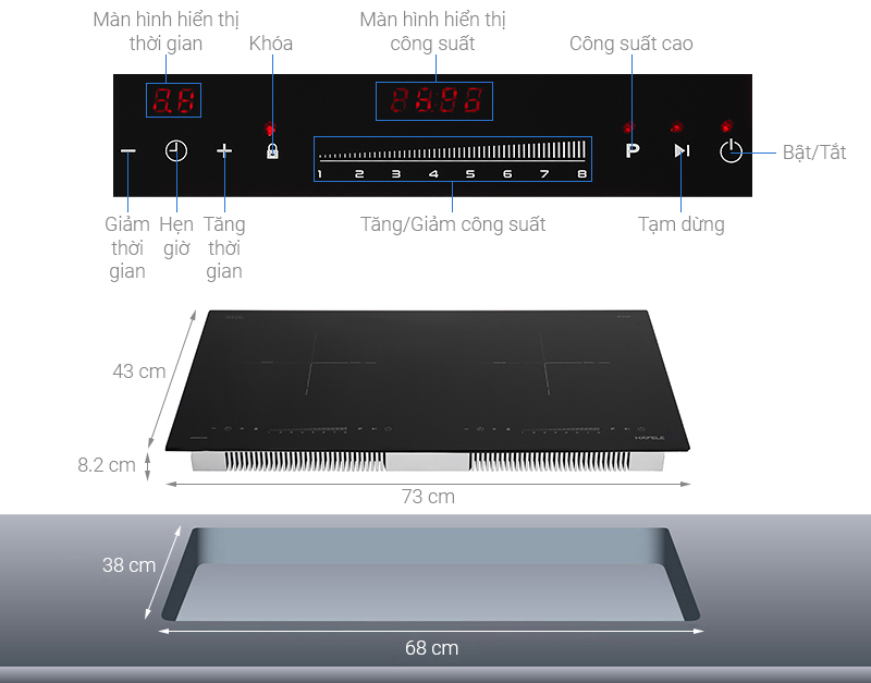 Bếp từ đôi lắp âm Hafele HC-I2732A (536.61.726)