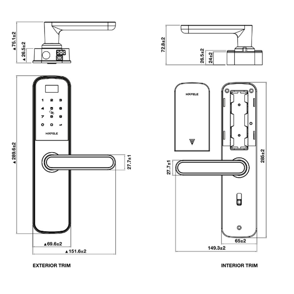 Khóa điện tử DL6000 Hafele 912.20.581